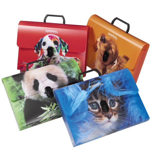 Colorosa - 64EP16 - Valigetta Animal Friends Color - 28 x 38 cm - dorso 5 cm - PP - fantasie assortite - Colorosa - 99975 - Conf. da 1 Pz.