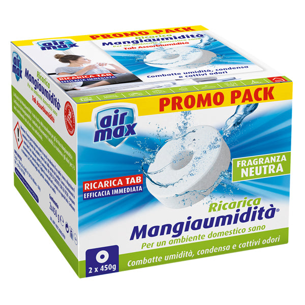AIR MAX - D0090 - Ricarica tab MangiaumiditA' - neutra - 2 x 450 gr - Air Max - conf. 2 pezzi - 99993 - Conf. da 1 Pz.