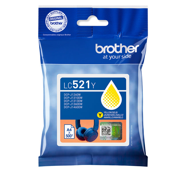 BROTHER - LC521Y - Brother - Cartuccia - Giallo - LC521MY - 500 pag - BROLC521Y - Conf. da 1 Pz.
