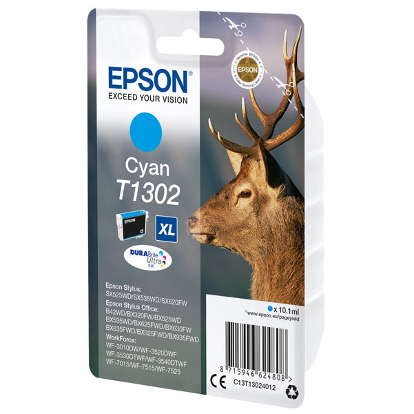 EPSON - C13T13024012 - Epson - Cartuccia ink - Ciano - T1302 - C13T13024012 - 10,1ml - EPST13024012 - Conf. da 1 Pz.