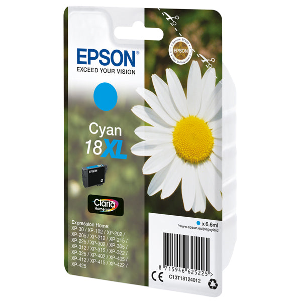 EPSON - C13T18124012 - Epson - Cartuccia ink - 18XL - Ciano - C13T18124012 - 6,6ml - EPST18124012 - Conf. da 1 Pz.