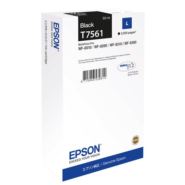 EPSON - C13T75614N - Epson - Tanica - Nero - T7561 - C13T75614N - 50ml - EPST75614N - Conf. da 1 Pz.