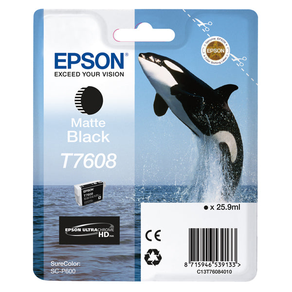 EPSON - C13T76084N10 - Epson - Cartuccia ink - T7608- Nero Matte - C13T76084N10 - EPST76084N10 - Conf. da 1 Pz.