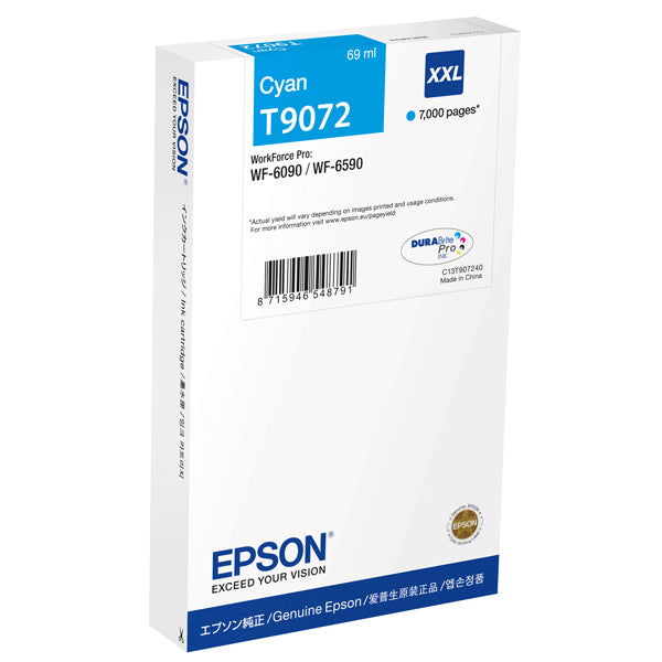 EPSON - C13T90724N - Epson - Tanica - Ciano - C13T90724N - 69ml - EPST90724N - Conf. da 1 Pz.