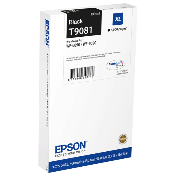 EPSON - C13T90814N - Epson - Tanica - Nero - T9081 - C13T90814N - 100ml - EPST90814N - Conf. da 1 Pz.