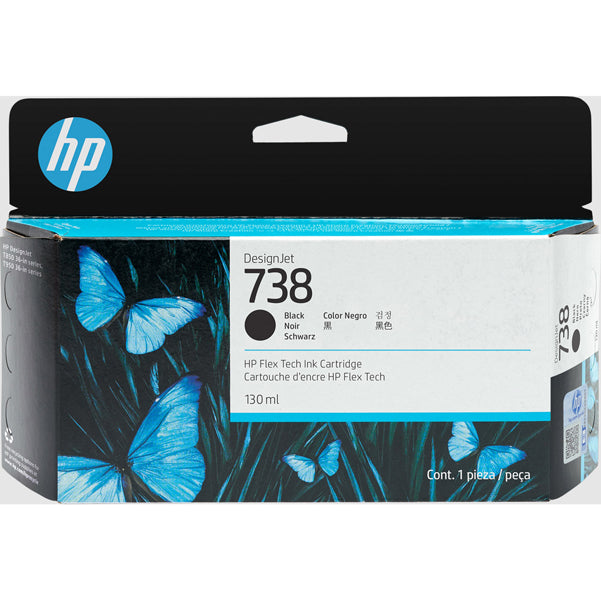 HP - 498N4A - Hp originale - Cartuccia Ink DesignJet 738 - Nero - 498N4A - 130ml - HP498N4A - Conf. da 1 Pz.