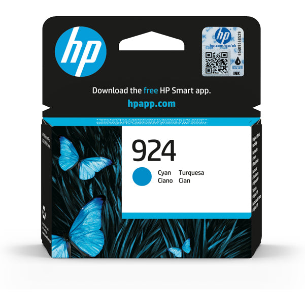 HP - 4K0U3NE - Hp originale - Cartuccia 924 - Ciano - 4K0U3NE - HP4K0U3NE - Conf. da 1 Pz.