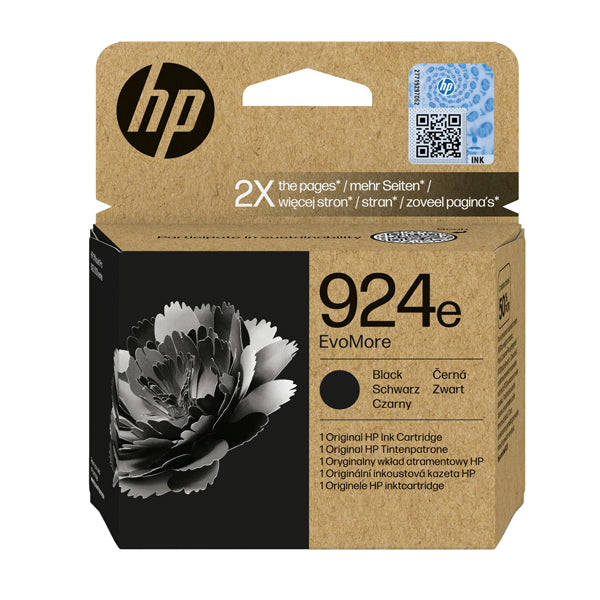 HP - 4K0V0NE - Hp - Cartuccia ink originale - 924e - Nero - 4K0V0NE - 1.000 pag - HP4K0V0NE - Conf. da 1 Pz.