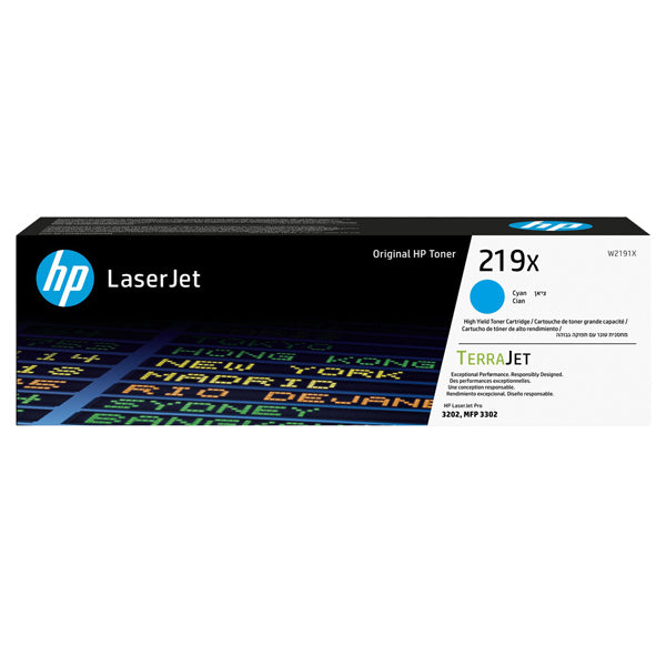 HP - W2191X - Hp - Toner originale - 219X - Ciano - W2191X - 2.500 pag - HPW2191X - Conf. da 1 Pz.