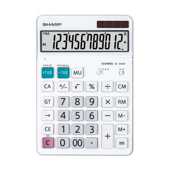 SHARP - EL340W - Sharp - Calcolatrice da tavolo - Bianca - EL 340W - 12 cifre - SHAEL340W - Conf. da 1 Pz.
