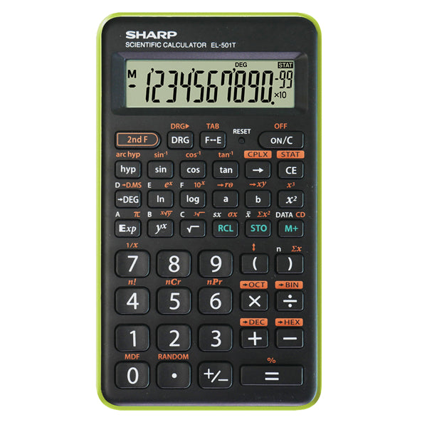 SHARP - EL501TBGR VERDE - Sharp - Calcolatrice scientifica - verde - EL 501TBGR - SHAEL501TBGR - Conf. da 1 Pz.