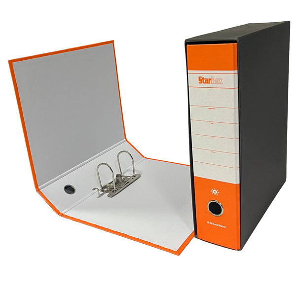 STARLINE - 0201929.AR - Registratore Starbox - dorso 8 cm - protocollo 23 x 33 cm - arancio - Starline - STL4013 - Conf. da 12 Pz.
