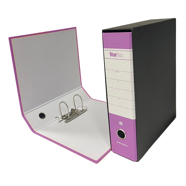 STARLINE - 0201929.LI - Registratore Starbox - dorso 8 cm - protocollo 23 x 33 cm - lilla - Starline - STL4014 - Conf. da 12 Pz.
