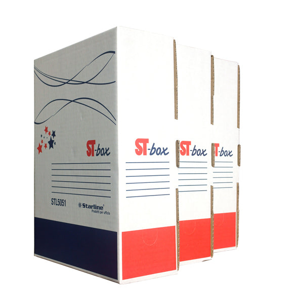 STARLINE - 8109.1603 - Scatola archivio ST-box - 35,5 x 26 x 9 cm - bianco - Starline - STL5052 - Conf. da 25 Pz.