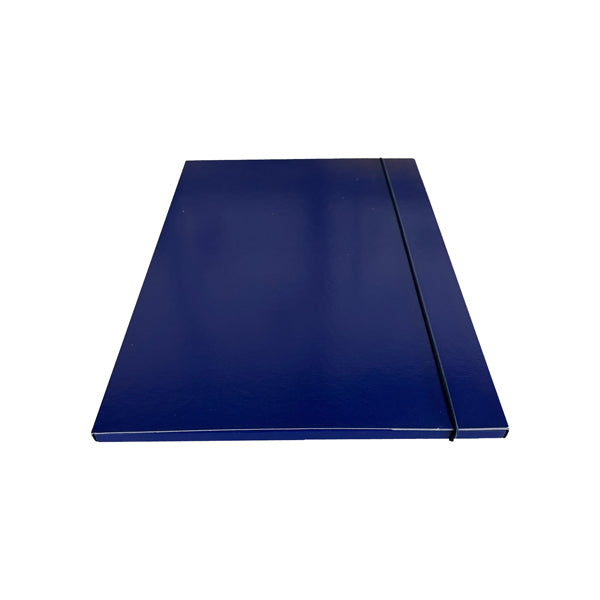 STARLINE - CP01ELBL-STL5300 - Cartella 3 lembi con elastico - 25 x 34 cm - dorso 1cm - blu - Starline - STL5300 - Conf. da 5 Pz.