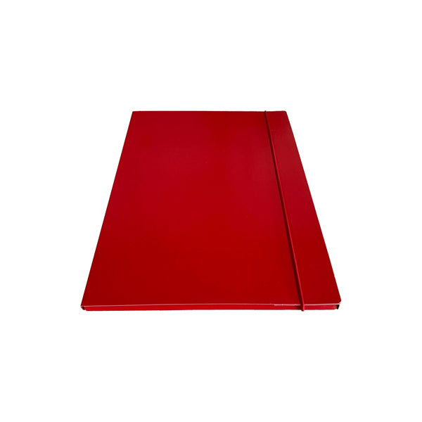 STARLINE - CP01ELRO-STL5301 - Cartella 3 lembi con elastico - 25 x 34 cm - dorso 1cm - rosso - Starline - STL5301 - Conf. da 5 Pz.