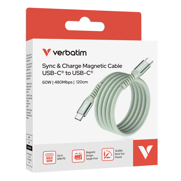 VERBATIM - 31864 - Verbatim - Cavo USB-C to USB-C - Verde - 31864 - 120cm - VERB31864 - Conf. da 1 Pz.