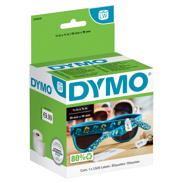 DYMO - 2191635 - Etichette LW per gioielli 10x19mm bianco Dymo - 100012 - Conf. da 1 Pz.