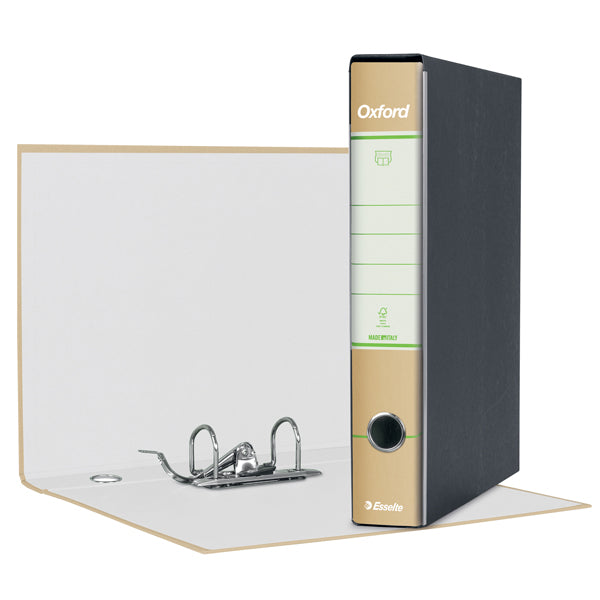 ESSELTE - 397840501 - Registratore Oxford Green G84 - dorso 5 cm - protocollo 23x33 cm - avana - Esselte - 100127 - Conf. da 8 Pz.