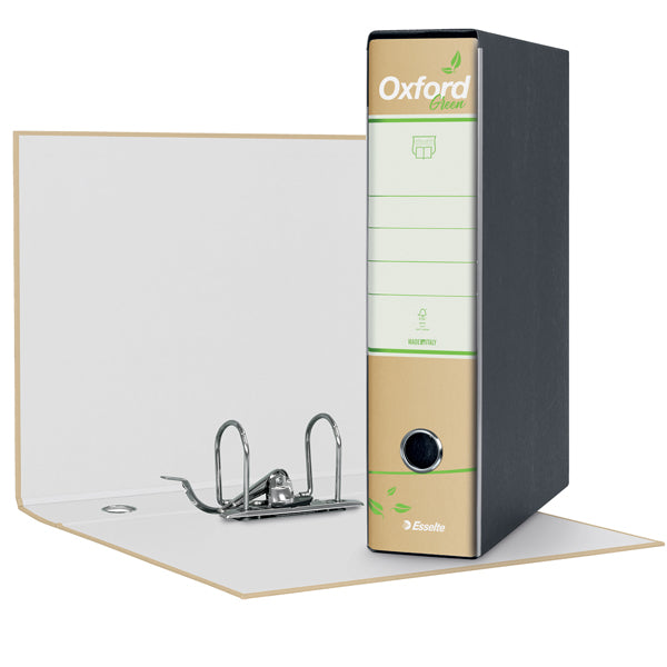 ESSELTE - 397850501 - Registratore Oxford Green G85 - dorso 8 cm - protocollo 23x33 cm - avana - Esselte - 100128 - Conf. da 6 Pz.