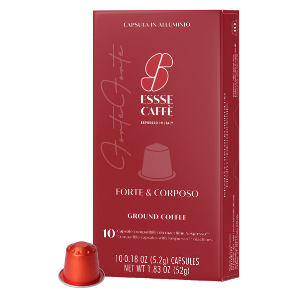 ESSSE CAFFE' - PF-2432 - Capsula caffE' ForteForte - compatibile con Nespresso - Essse CaffE' - 100131 - Conf. da 100 Pz.