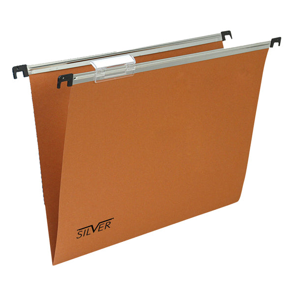 BERTESI - 150-390 GL-B2 - Cartella sospesa linea Silver - cassetto - interasse 39 cm - fondo V - 31,2 x 25 cm - cartoncino - arancio - Bertesi - 100133 - Conf. da 50 Pz.