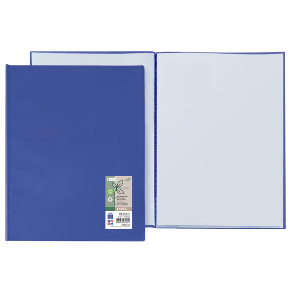 SEI ROTA - 57294007 - Portalistini Ermes - PP riciclato - 22 x 30 cm - 40 buste - blu - Sei Rota - 100136 - Conf. da 12 Pz.