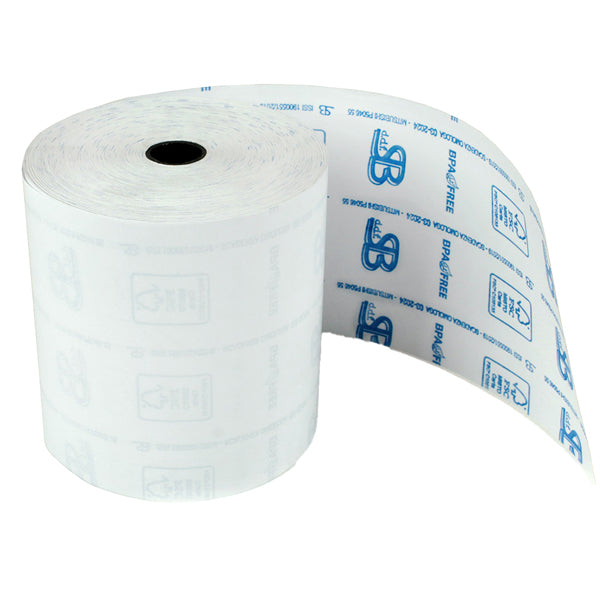 SABACART - 3126080080CX - Rotolo registratore cassa - 80 mm x 80 m - diametro esterno 77 mm - anima 12 mm - 55 gr - carta termica BPA free - Sabacart - blister 10 pezzi - 100157 - Conf. da 1 Pz.