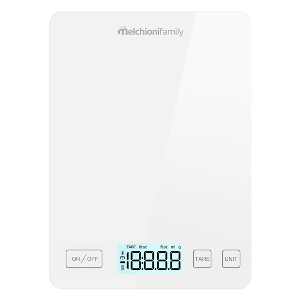 Melchioni Family - 118210028 - Bilancia da cucina Smarty - con connessione wi-fi - peso massimo 5 kg - bianco - Melchioni - 100343 - Conf. da 1 Pz.