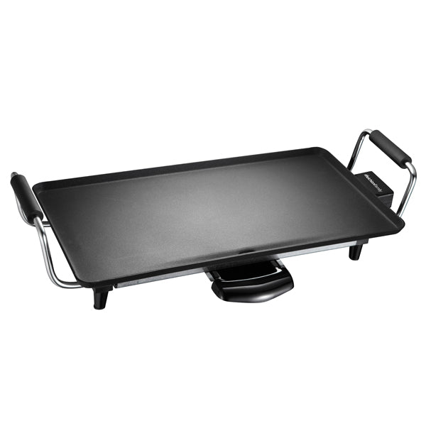 Melchioni Family - 118380037 - Piastra antiaderente Atena - 43 x 23 cm - 2000 W - nero - Melchioni - 100348 - Conf. da 1 Pz.