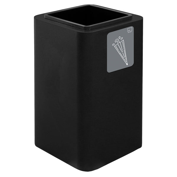 STILCASA - PU90F-N06 - Portaombrelli Cubo - 38 x 38 x 65 cm - acciaio - nero - Stilcasa - 100473 - Conf. da 1 Pz.