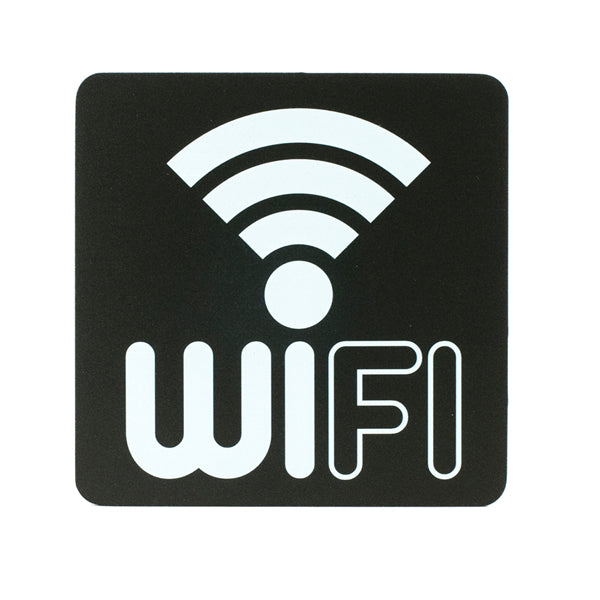 STILCASA - PR23-WF - Pittogramma adesivo - Wifi - 16 x 16 cm - PVC - nero-bianco - Stilcasa - 100490 - Conf. da 1 Pz.