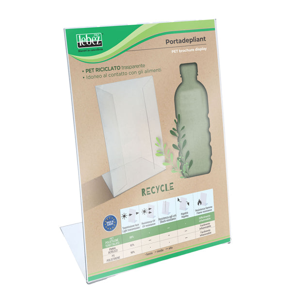 LEBEZ - 81757 - Portadepliant - 15 x 21 cm - PET riciclato - Lebez - 100514 - Conf. da 1 Pz.