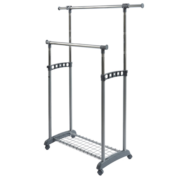 PERFETTO - 0511A - Appendiabiti su ruote Gastone - 2 barre - Perfetto - 100554 - Conf. da 1 Pz.