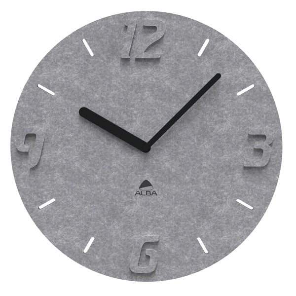 ALBA - HORPET G - Orologio da parete effetto 3D - raggio 55 cm - PET - grigio - Alba - 100605 - Conf. da 1 Pz.