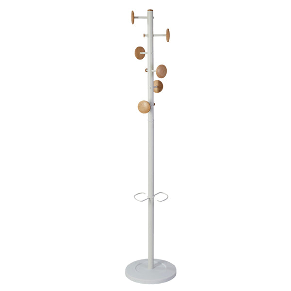 ALBA - PMMUSIC BC - Appendiabiti a 6 ganci Music + 3 miniganci 175cm - bianco-legno - Alba - 100614 - Conf. da 1 Pz.