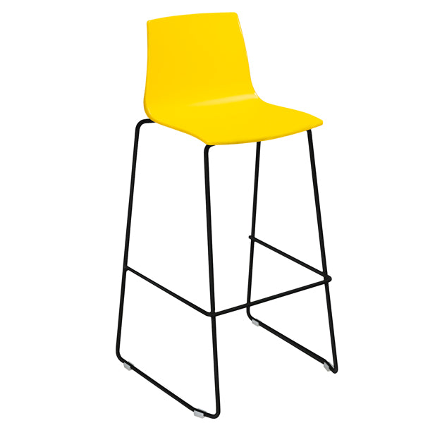 Grandsoleil - S2903GB - Sgabello Imola Fix - Nero opaco-giallo - Grandsoleil - 100650 - Conf. da 4 Pz.