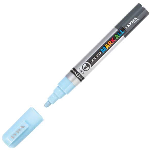 LYRA - L6820045 - Marcatore a base d'acqua Graduate Mark All - punta tonda 2mm - blu ghiaccio - Lyra - 100951 - Conf. da 1 Pz.