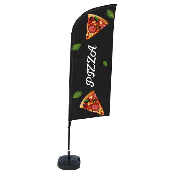 STUDIO T - BFAW310-WT21-I136ECO - Bandiera a vela PIZZA - con base riempibile - 89 x 240 cm - Studio T - 101089 - Conf. da 1 Pz.