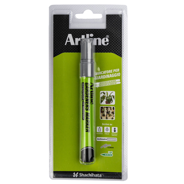 ARTLINE - A GDM-ARG - Marcatore permanente - per giardinaggio - punta tonda 2,3 mm - argento - Artline - 101127 - Conf. da 1 Pz.