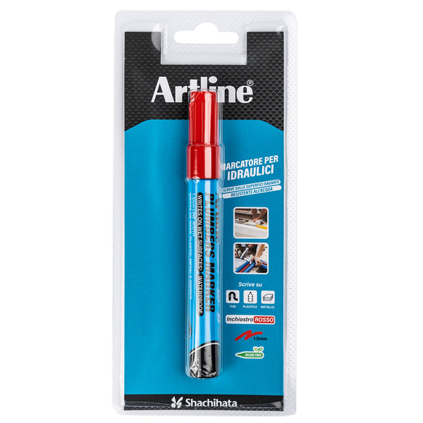 ARTLINE - A PLM-R - Marcatore permanente - per elettricisti - a doppia punta 0,4-1,0 mm - rosso - Artline - 101129 - Conf. da 1 Pz.