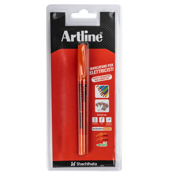 ARTLINE - A ELFT-AR - Marcatore permanente - per elettricisti - a doppia punta 0,4-1,0 mm - arancione - Artline - 101130 - Conf. da 1 Pz.