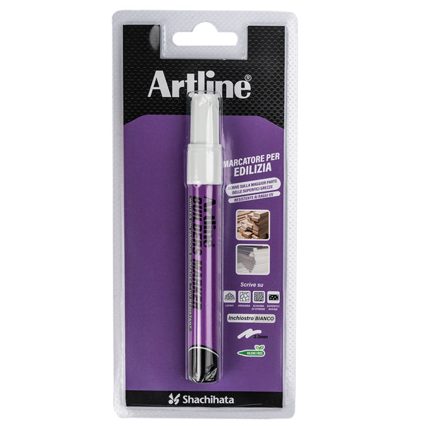 ARTLINE - A BDM-BI - Marcatore permanente - per costruttori - punta tonda 2,3 mm - bianco - Artline - 101131 - Conf. da 1 Pz.