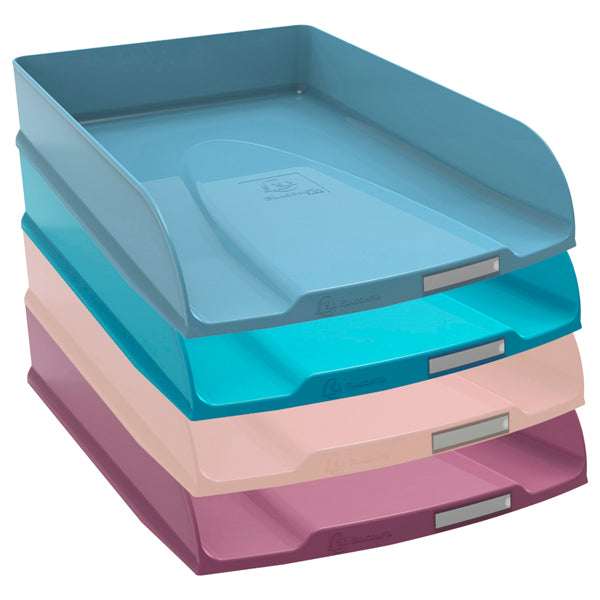 EXACOMPTA - 111606SETD - Vaschetta portacorrispondenza Skandi - 34,6 x 25,5 x 6,5 cm - colori assortiti - Exacompta - conf. 4 pezzi - 101452 - Conf. da 1 Pz.