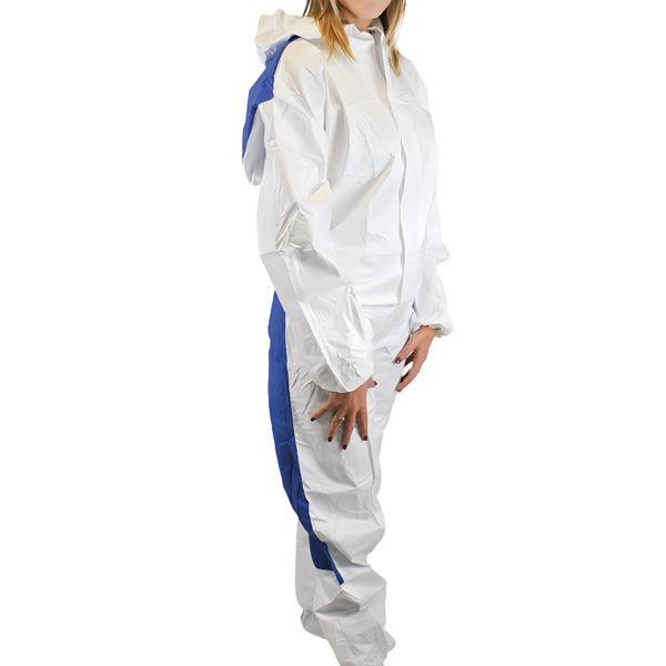 Worker - GA302.23.01-L - Tuta monouso Shield Dual - taglia L - laminato - bianco - Worker - 101576 - Conf. da 1 Pz.
