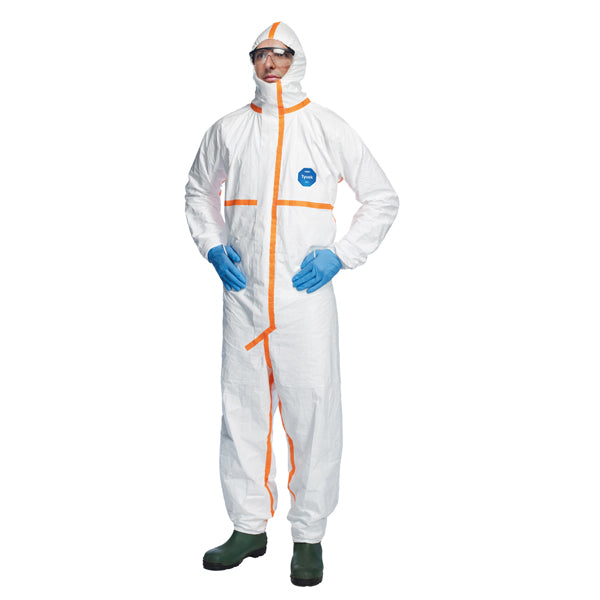 Dupont - TY390.59.01-XXL - Tuta Tyvek 800J - con nastrature arancioni - taglia XXL - bianco - Dupont - 101594 - Conf. da 1 Pz.