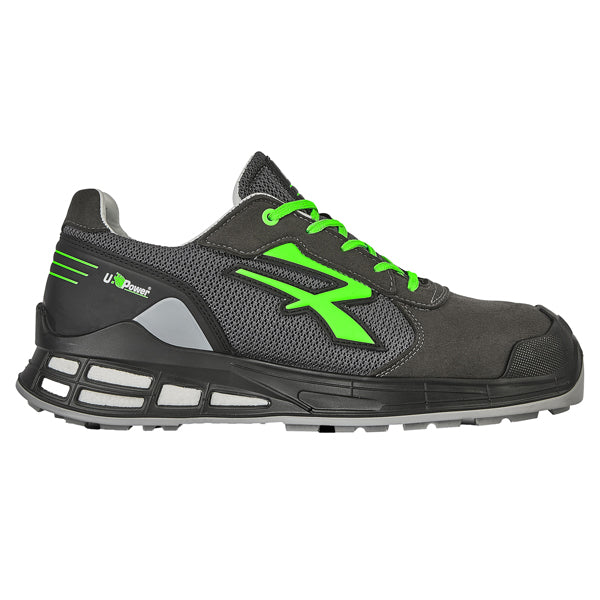 U-Power - RN20016-40 - Calzatura di sicurezza Egon S1P - nylon-pelle scamosciata - numero 40 - nero-verde - U-Power - 101642 - Conf. da 1 Pz.