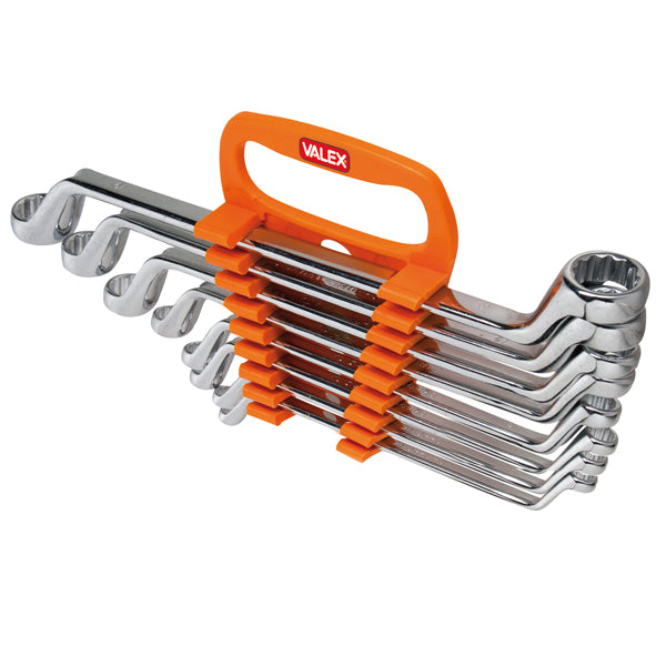Valex - 1461663 - 8 Chiavi poligonali doppie curvate CRV Valex - 101869 - Conf. da 1 Pz.