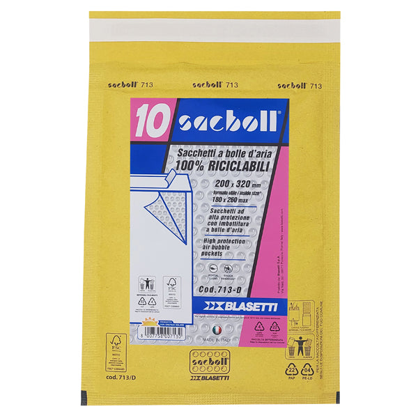 BLASETTI - 0713 - Busta imbottita Sacboll - D (20 x 32 cm) - carta - avana - Blasetti - conf. 10 pezzi - 101984 - Conf. da 1 Pz.