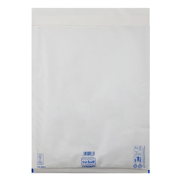 BLASETTI - 0888 - Busta imbottita Sacboll - J (32 x 50 cm) - carta - bianco - Blasetti - conf. 10 pezzi - 101997 - Conf. da 1 Pz.